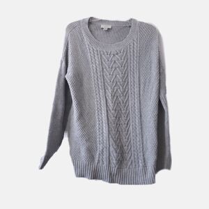 *LOFT Gray Cozy Knit Sweater